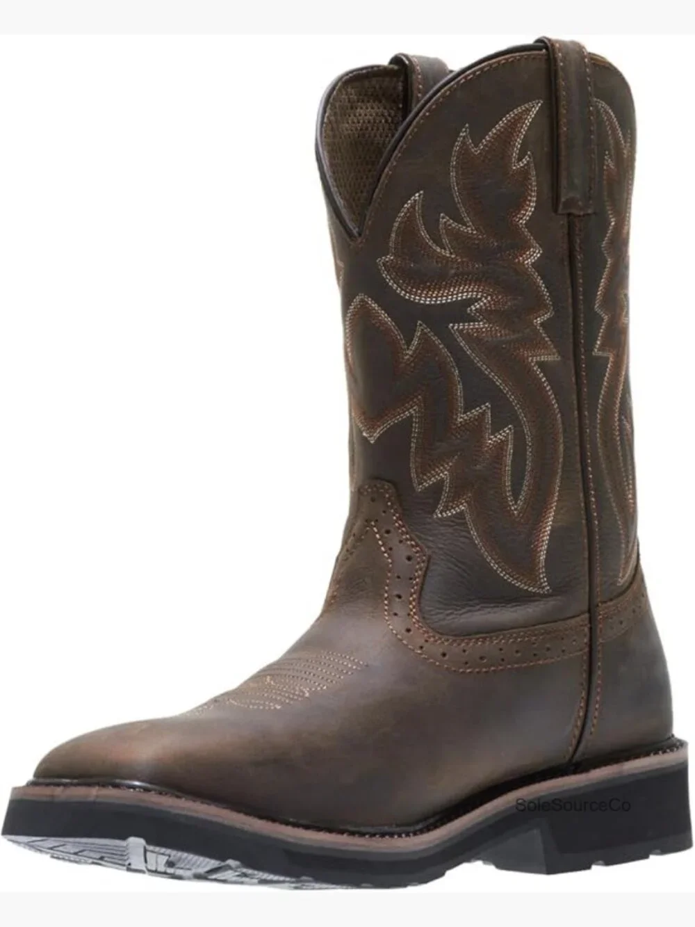 Steel Toe Work Boots - Slip Resistant, Goodyear Welt, 10in, Leather